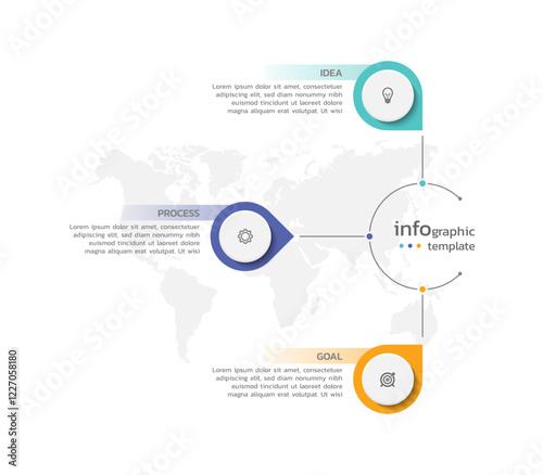 Business infographic template colorful design