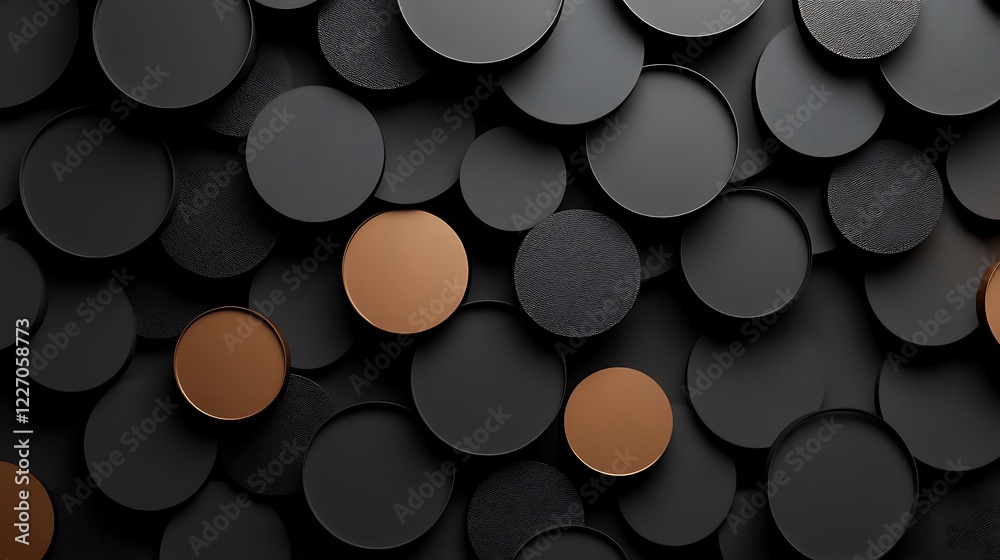 Abstract Black and Orange Circular Rings Pattern Abstract Black and Orange Circular Rings Pattern