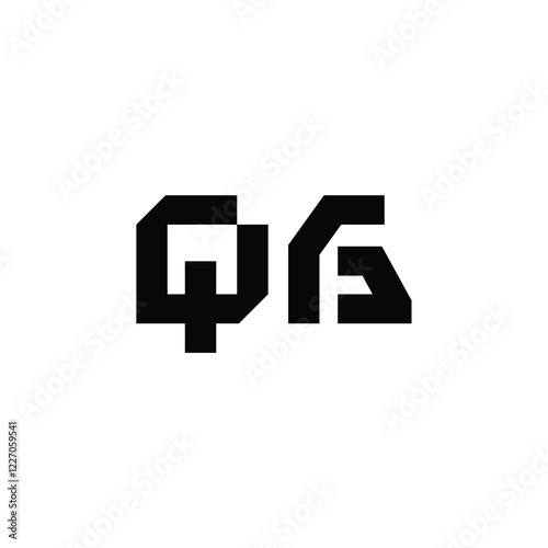 QG monogram logo design letter text name symbol monochrome logotype alphabet character simple logo photo