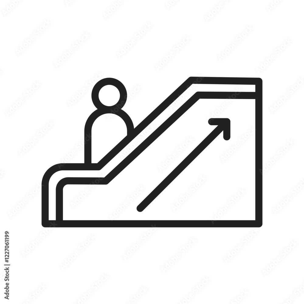 Escalator icon vector image. Suitable for mobile apps, web apps and print media. Escalator icon vector image. Suitable for mobile apps, web apps and print media.