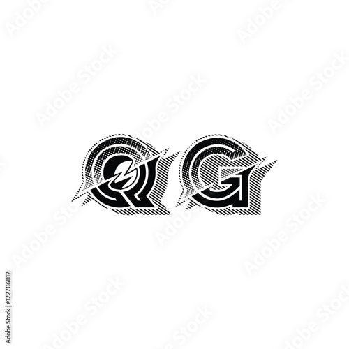Wallpaper Mural QG monogram logo design letter text name symbol monochrome logotype alphabet character simple logo Torontodigital.ca