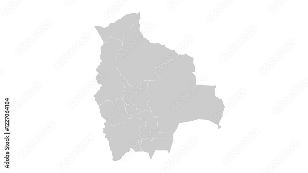 Bolivia map animation. Animation of Connecting all areas into a complete map of Bolivia with borders in the background with an alpha channel. Motion design. Bolivia map animation. Animation of Connecting all areas into a complete map of Bolivia with borders in the background with an alpha channel. Motion design.