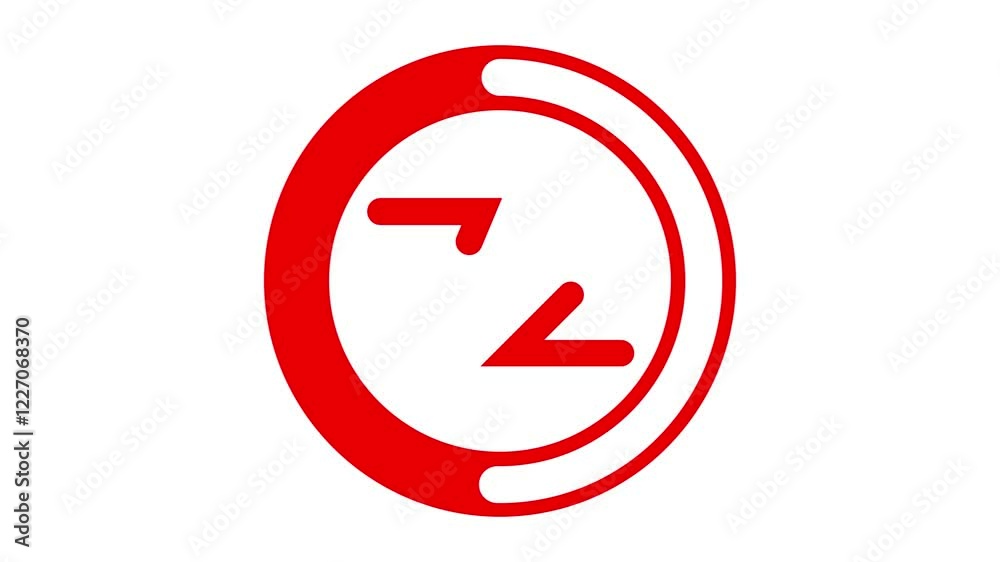 Number of 72 red circle slow motion icon Number of 72 red circle slow motion icon