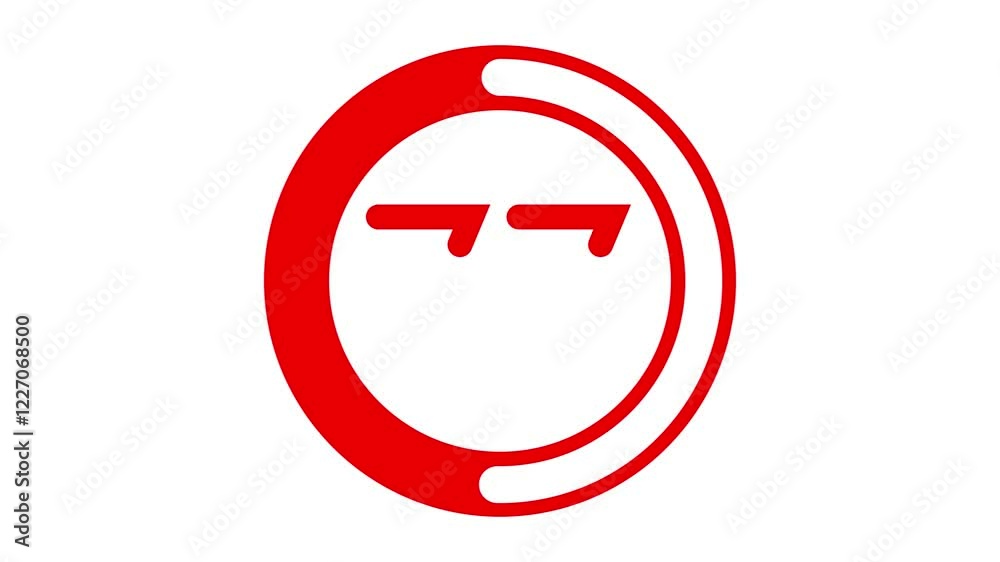 Number of 77 red circle slow motion icon Number of 77 red circle slow motion icon