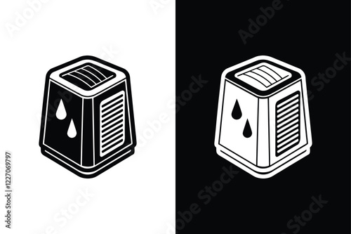 Dehumidifier  icon vector on White Background ,Vector Art Illustration on white background.