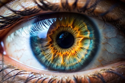 ultra close up, human eye iris 