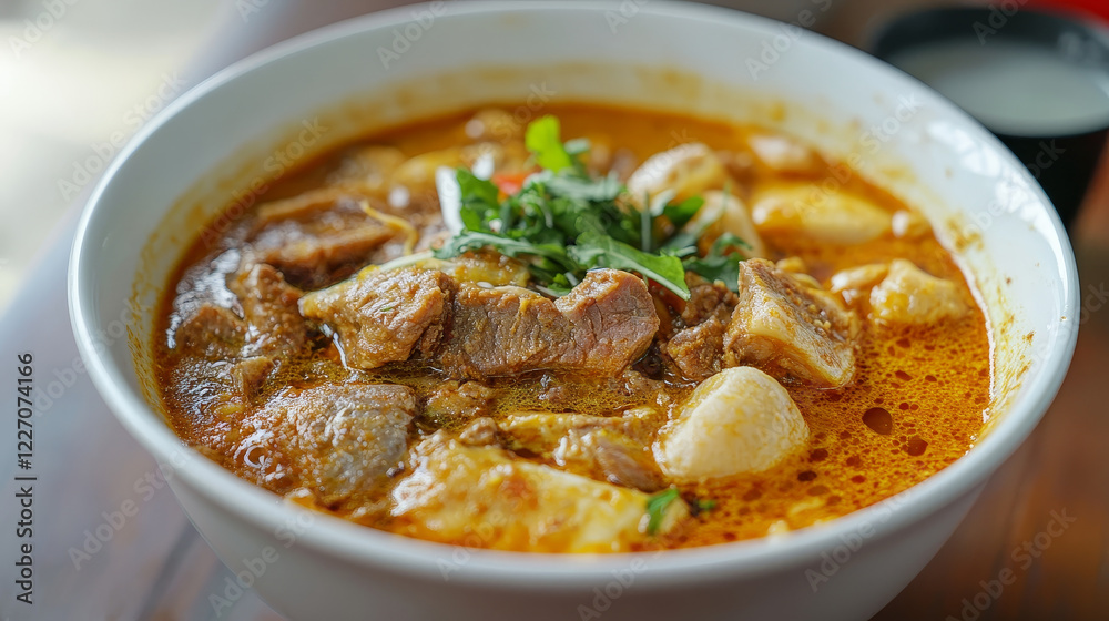 Malaysian cuisine dishes vector banner. Meat stew, fish curry and banana dessert, meat pies, noodle soup and grilled chicken, pumpkin in coconut milk. Malaysian cuisine meals, meat and vegetables Malaysian cuisine dishes vector banner. Meat stew, fish curry and banana dessert, meat pies, noodle soup and grilled chicken, pumpkin in coconut milk. Malaysian cuisine meals, meat and vegetables