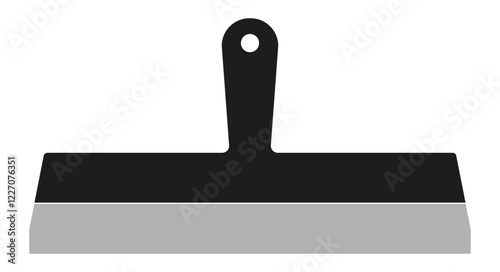 Wide spatula. Flat vector illustration isolated on white background.