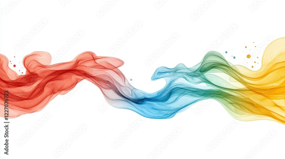 Abstract Colorful Flowing Wave Design Abstract Colorful Flowing Wave Design