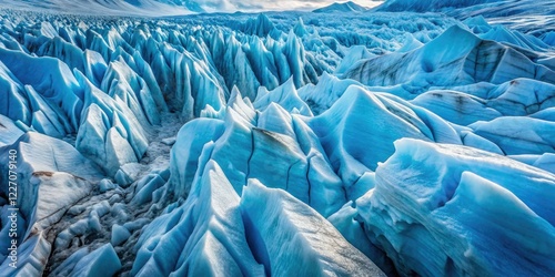 Wallpaper Mural Aerial view of stunning glacial ice formations, showcasing intricate winter textures and frozen Arctic detail. Torontodigital.ca