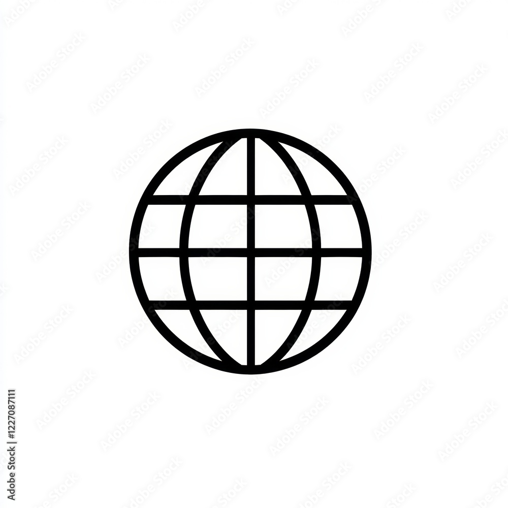 Simple illustration of a globe representing global connectivity and communication in a modern design. Generative AI Simple illustration of a globe representing global connectivity and communication in a modern design. Generative AI