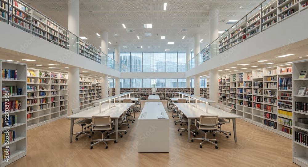 custom made wallpaper toronto digitalModern Library Interior Design Study Space with Bookshelves