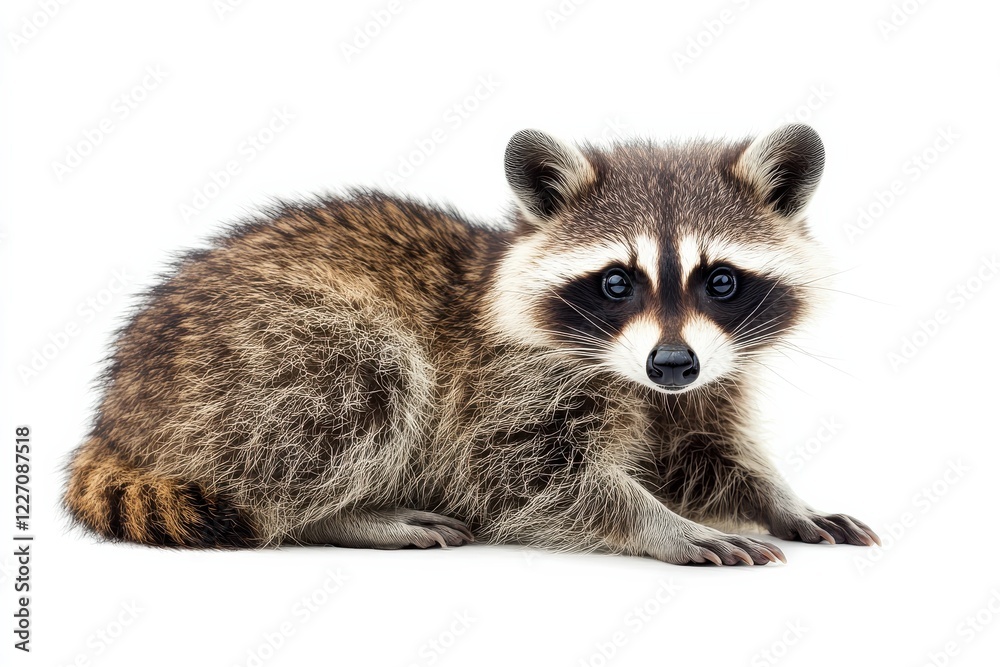 Adorable baby raccoon on white background Adorable baby raccoon on white background
