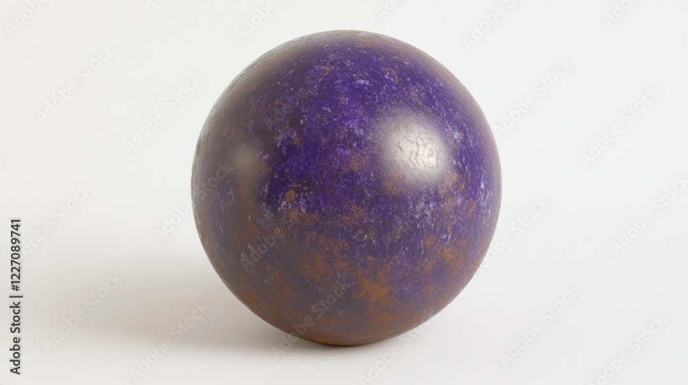 Purple Decorative Sphere with Textured Surface and Unique Design Purple Decorative Sphere with Textured Surface and Unique Design