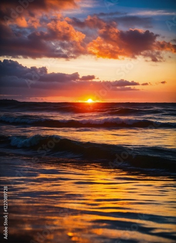 sunset over the sea
