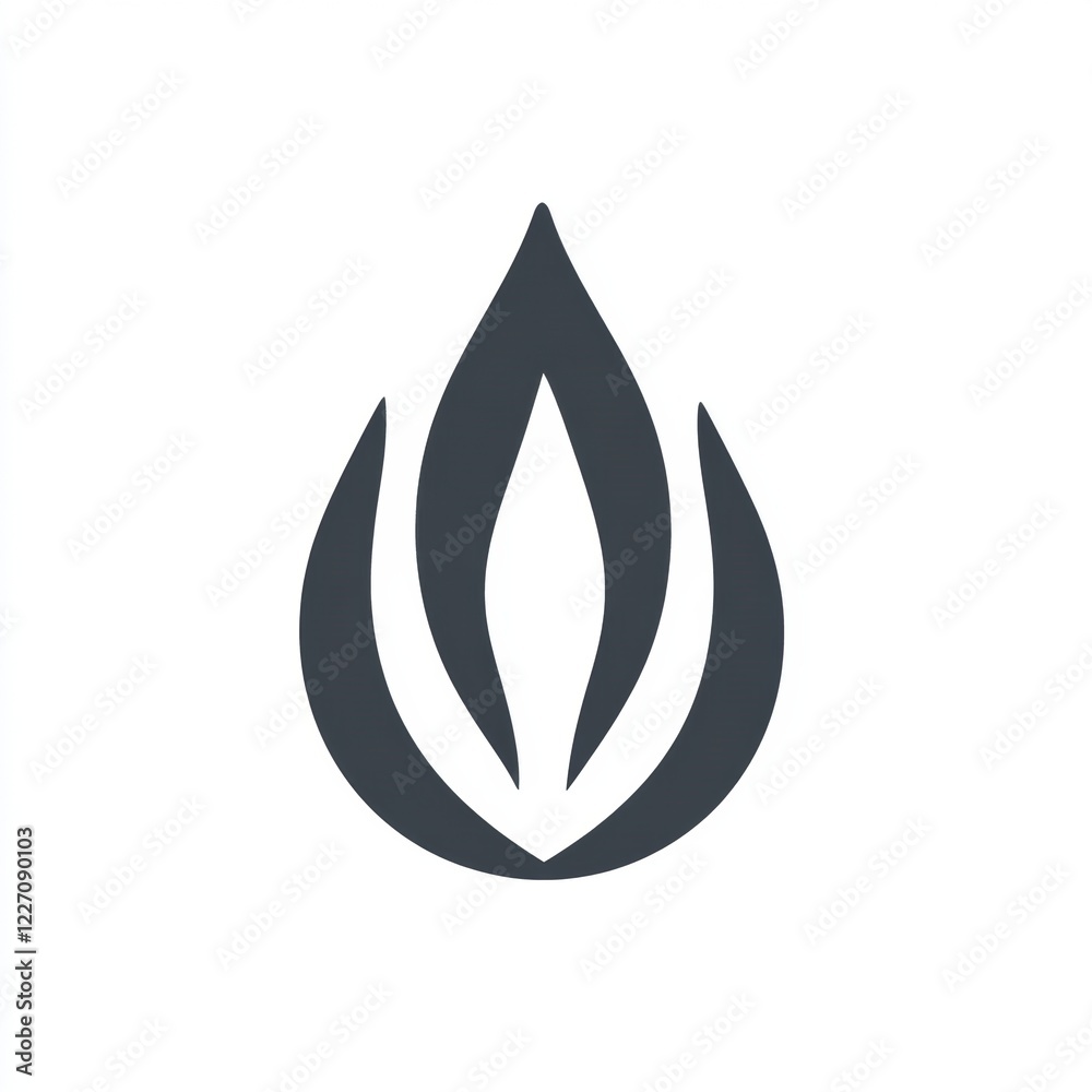 Flame icon symbolizing passion and energy for various applications and creative designs. Generative AI Flame icon symbolizing passion and energy for various applications and creative designs. Generative AI