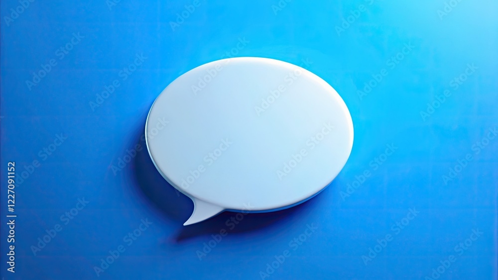 Empty blue speech bubble. Minimalist design, ideal for communication concepts, abstract thinking, and creative ideas. Empty blue speech bubble. Minimalist design, ideal for communication concepts, abstract thinking, and creative ideas.