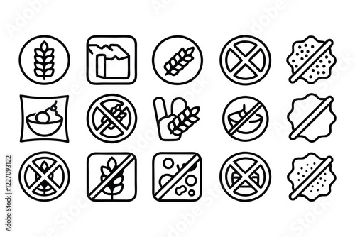 allergen free badges  no sugar  gluten  lactose