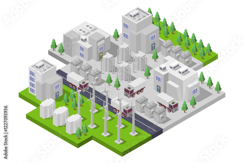 Isometric Wind Farm