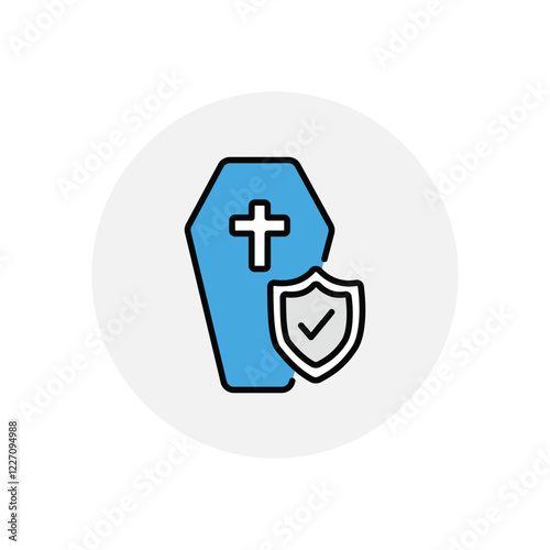 Coffin Icon vector stock illustration