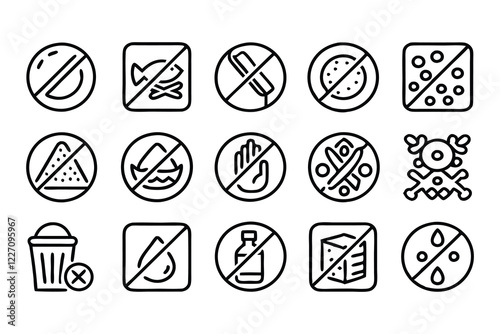 allergen free badges  no sugar  gluten  lactose