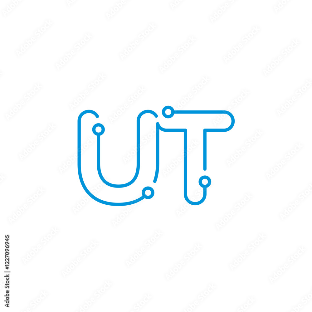 Abstract Letters UT Logo Design Template 001 Abstract Letters UT Logo Design Template 001