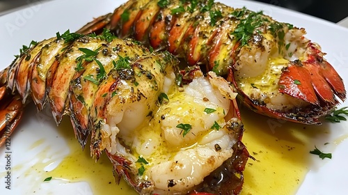 Grilled Lobster Tail with Creamy Butter Sauce - A Culinary Masterpiece photo