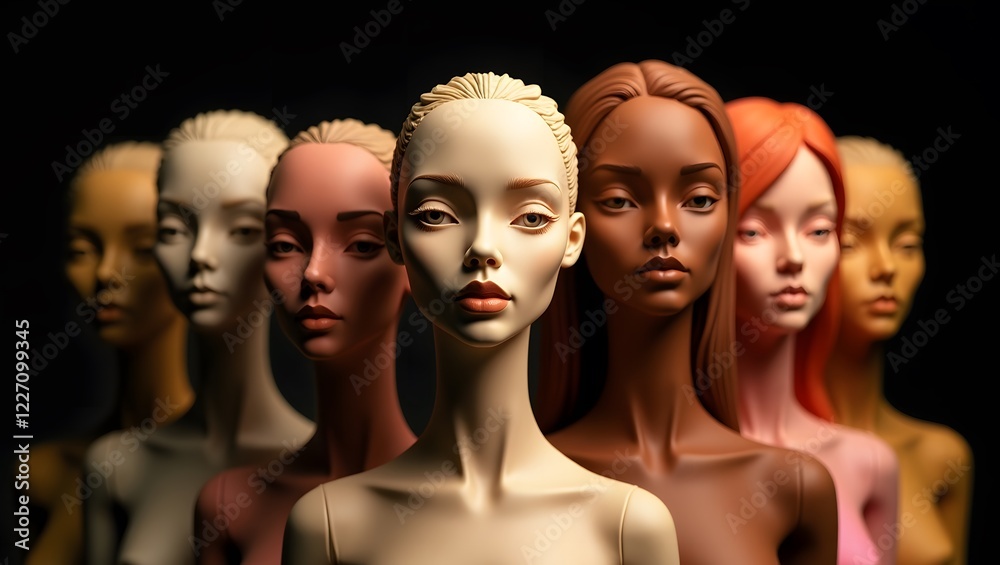 Obraz premium A diverse team crafted from vibrant modeling clay, exuding confidence and creativity. 