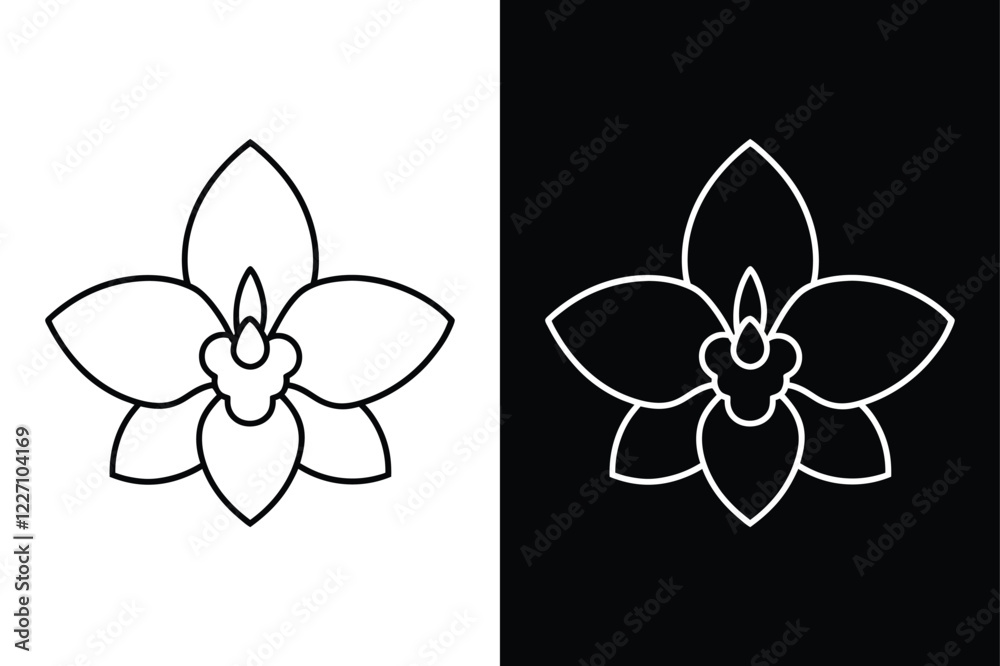 Sophisticated Orchid Line Drawings for Creative Projects Sophisticated Orchid Line Drawings for Creative Projects