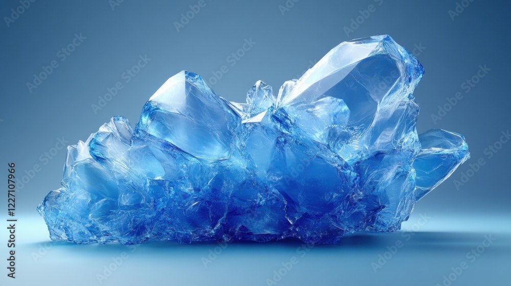 Fototapeta premium A Vivid Blue Crystal Cluster Formation