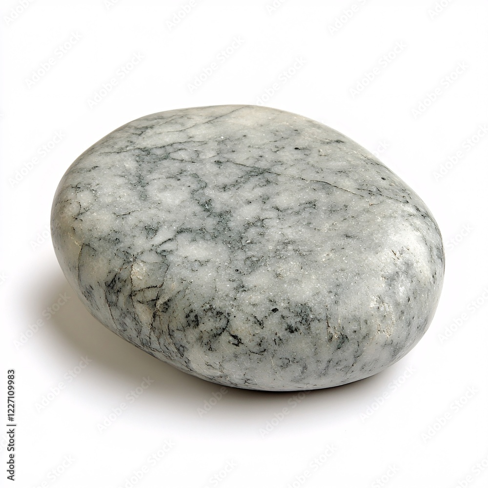 Fototapeta premium Polished Soapstone with Soft Grey and White Veining