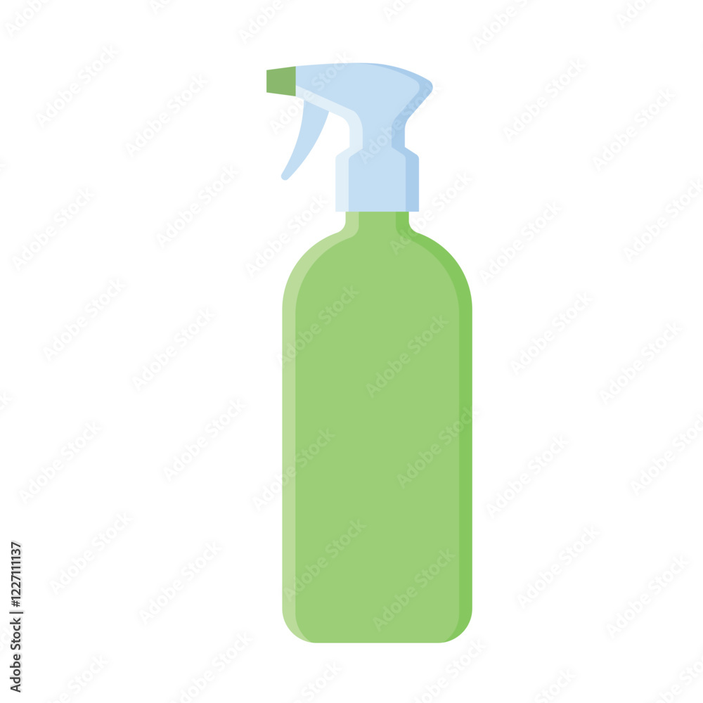 Plastic spray bottle flat vector illustration on a white background Plastic spray bottle flat vector illustration on a white background