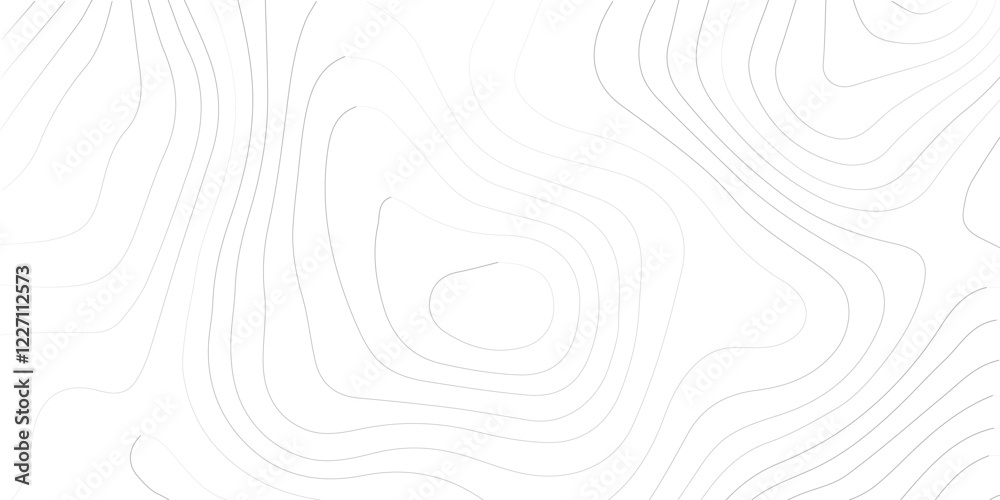Fototapeta premium Geography landscape Topo contour map on white background, Topographic contour lines. Seamless pattern with lines Topographic map. Geographic mountain relief diagram line wave carve pattern. 