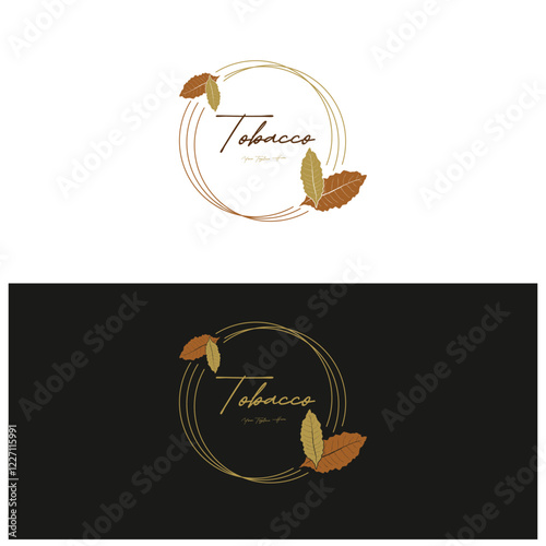 tobacco leaf logo,tobacco field and tobacco cigarette logo template design vector