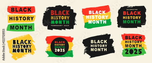 Black History Month African American Banner Set photo