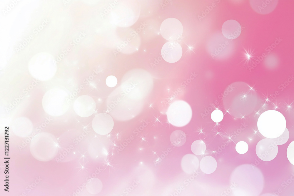 Fototapeta premium Soft pink bokeh background with sparkling lights, creating a dreamy atmosphere for design use