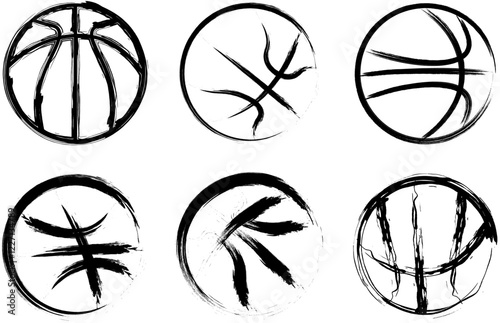 Basketball Outline Brush Design