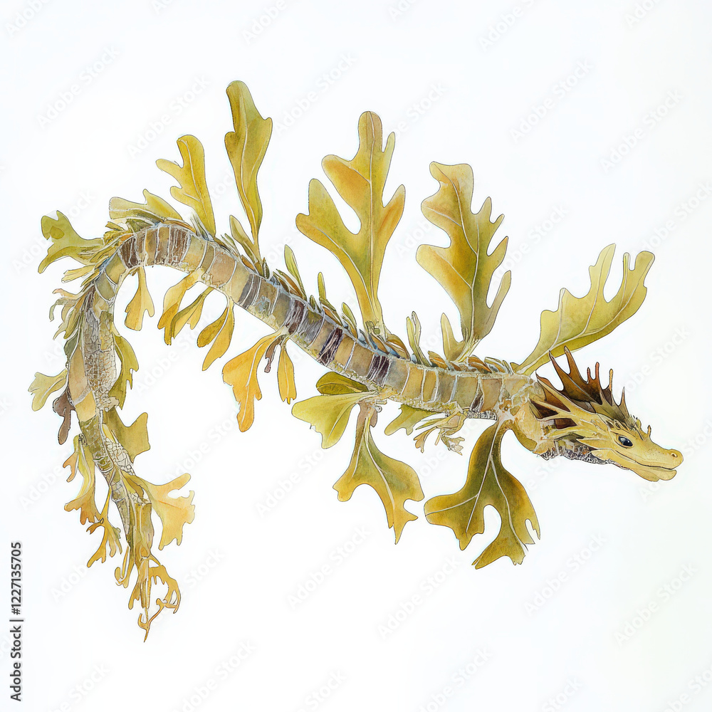 Obraz premium Leafy Seadragon Watercolor Study.