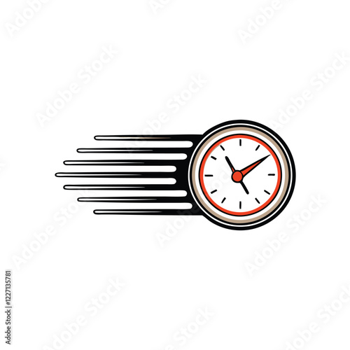Design an abstract logo merging a clock and a package, symbolizing timely delivery.  The design should be modern and minimalist.