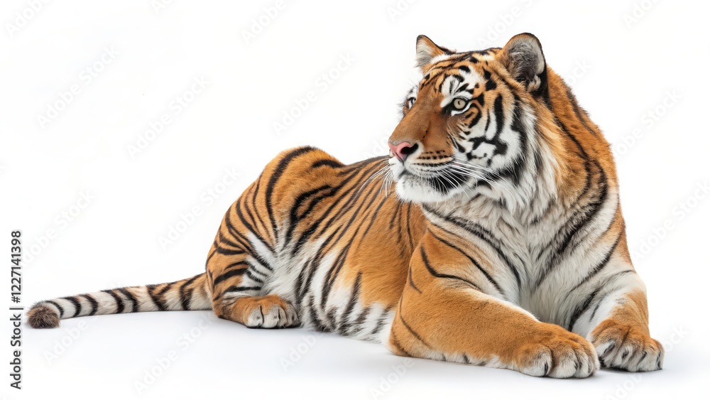 Fototapeta premium bengal tiger isolated on white