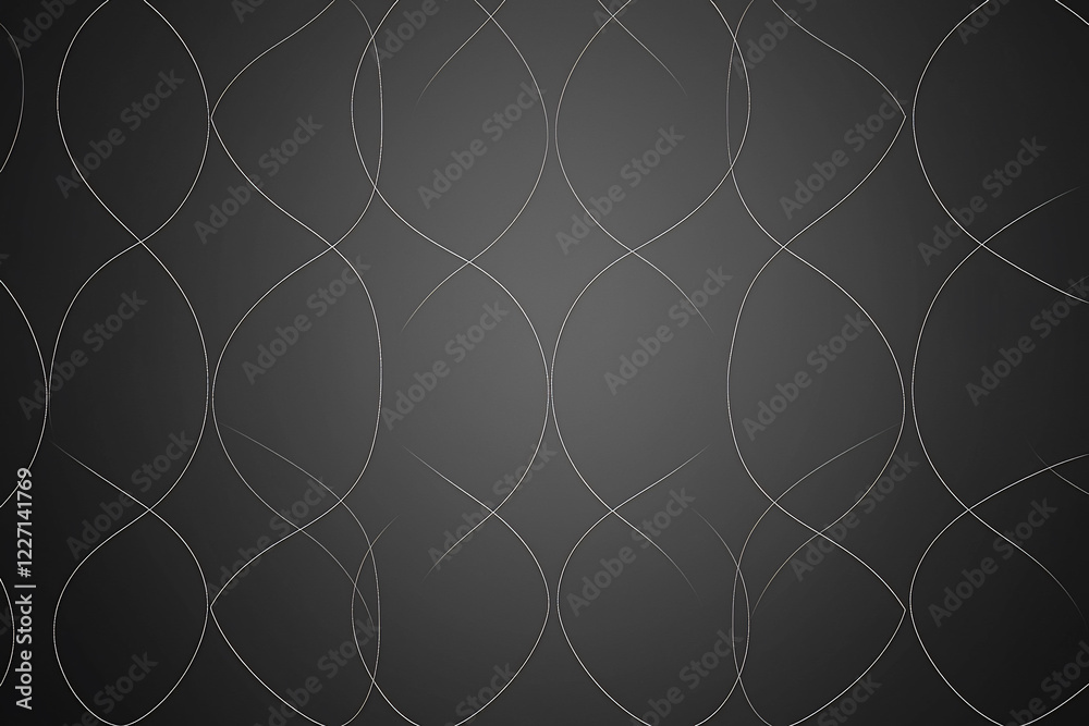 Fototapeta premium Abstract dark background with elegant wavy lines creating a modern texture for design use