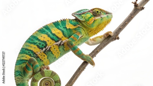 chameleon on a white background
