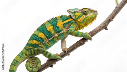 chameleon on a white background