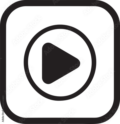 Streaming icon silhouette, ideal for digital media, video streaming, and online content platforms. Clean vector EPS for tech, entertainment, and media designs.