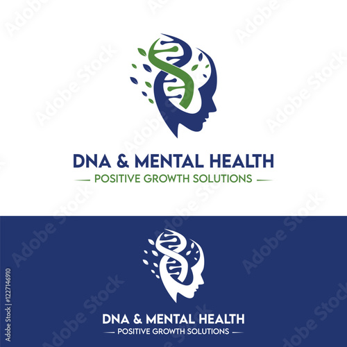 mental health logo and massage logo design in vector template