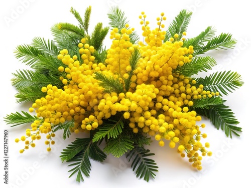 Mimosa Flowers Top View - Bright & Beautiful photo