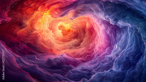 Vibrant Wave Patterns Abstract Art