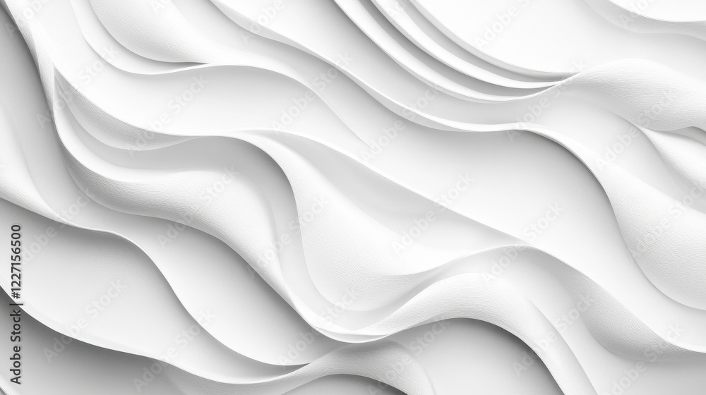 Abstract white waves, smooth texture. Ideal for minimalist designs, adding elegance and sophistication. Abstract white waves, smooth texture. Ideal for minimalist designs, adding elegance and sophistication.