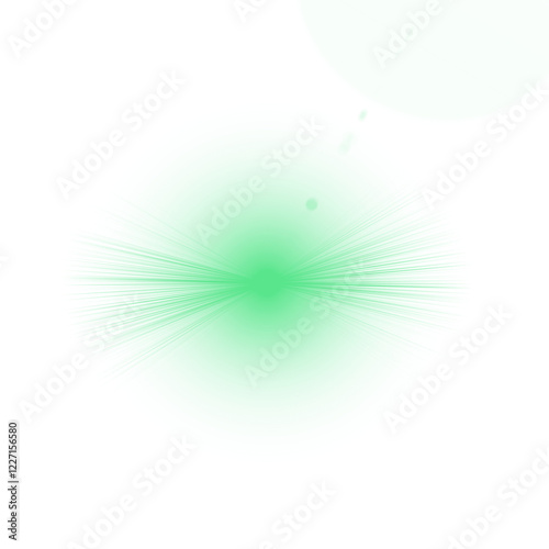 abstract green rays background, transparency png