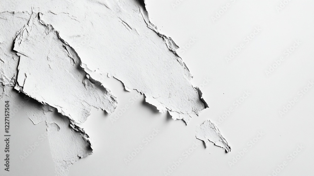 Obraz premium White paste texture, torn, studio background, cosmetic sample
